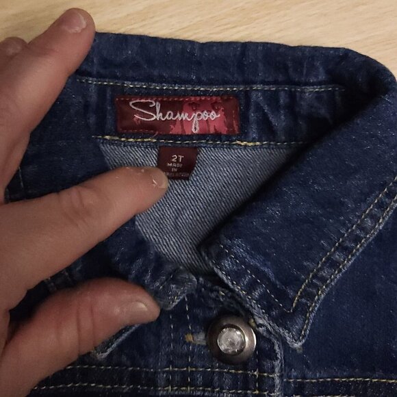 Shampoo Toddler Girls Denim Jacket With Bling Buttons 2T - Picture 4 of 6